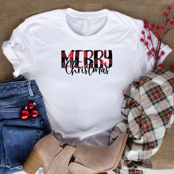 Merry Christmas white tee