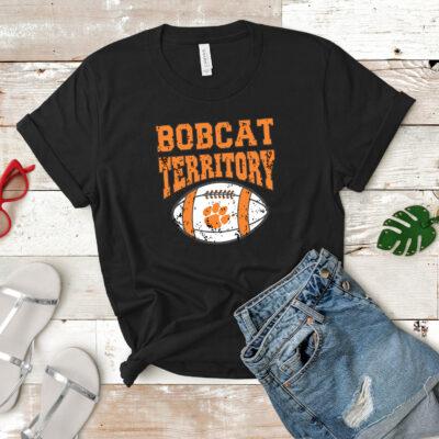 Bobcat territory football black tee
