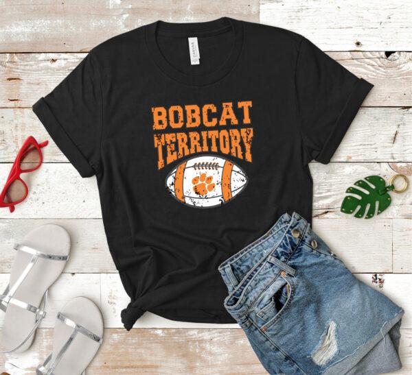 Bobcat territory football black tee