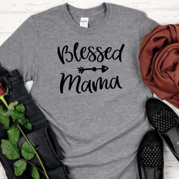 Blessed Mama Grey tee