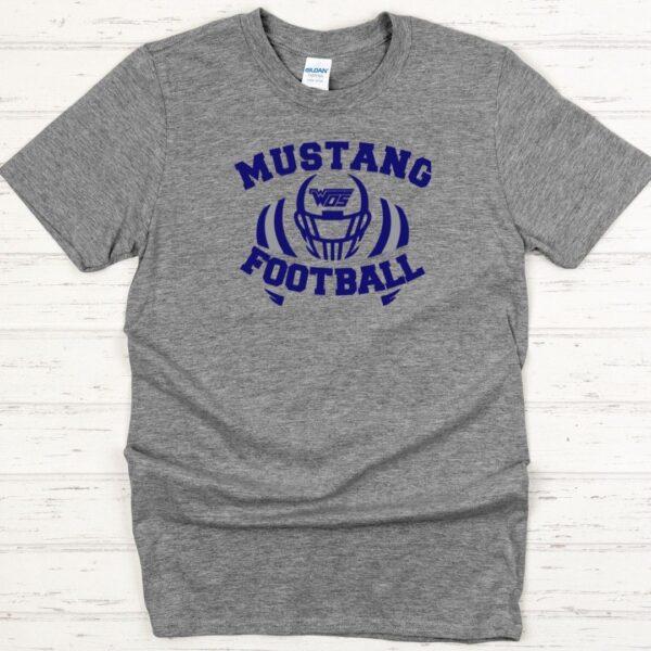 Mustang Football Player Tee