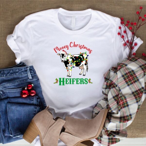 Merry Christmas Heifers white tee