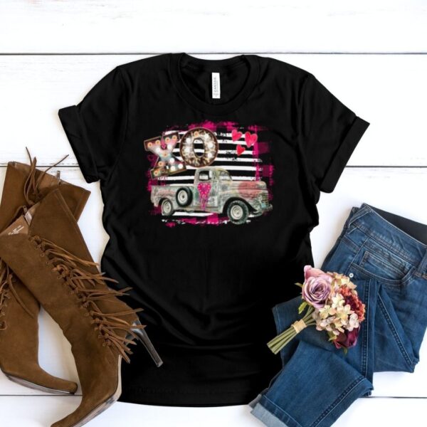 Vintage Truck Sublimation black T-shirt