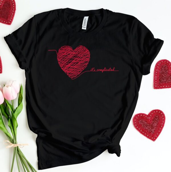 It's Complicated Valentine's black tee