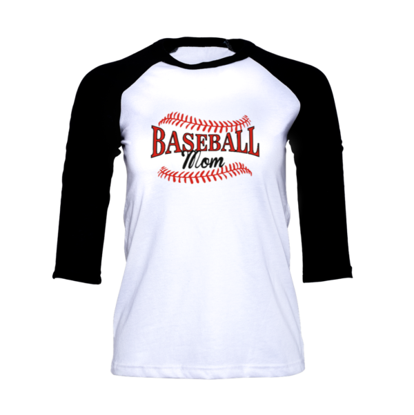 Baseball mom raglan tee