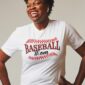 Baseball Mom white tee