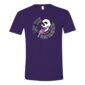 Let the good time roll - skull purple t-shirt