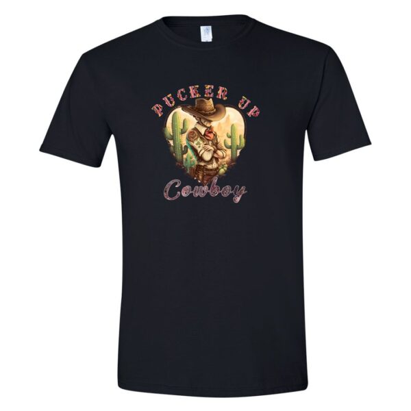 Pucker Up Cowboy black tee