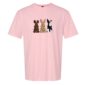 Animal print easter bunny tee - light pink