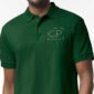 CountryLand Properties short-sleeve polo - forest green front