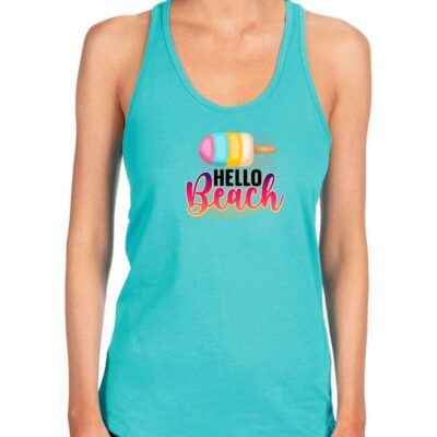 Beach Please tahiti blue tank top