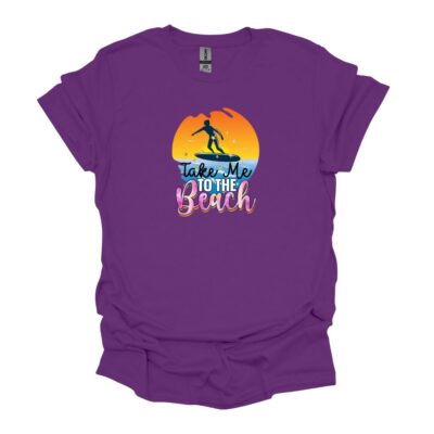 Take me to the beach - purple tee.