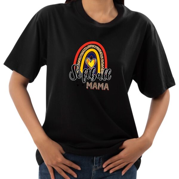 Softball Mama rainbow tee