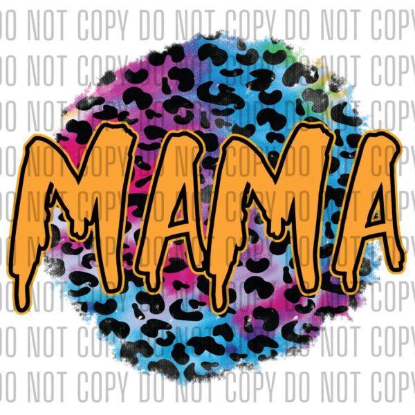 Leopard print mama DTF design