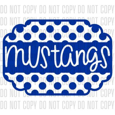 Mustangs Polka Dot design