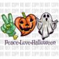 Peace Love Halloween DTF Design