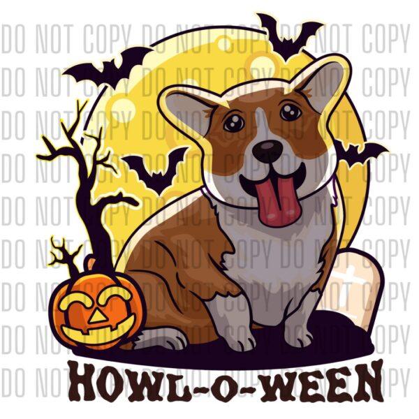 Howl-O-Ween Corgi Halloween Design