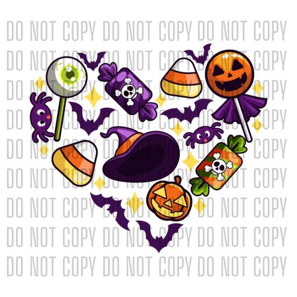 Halloween Heart DTF design