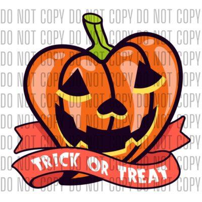 Trick-or-treat jack-o-lantern halloween design