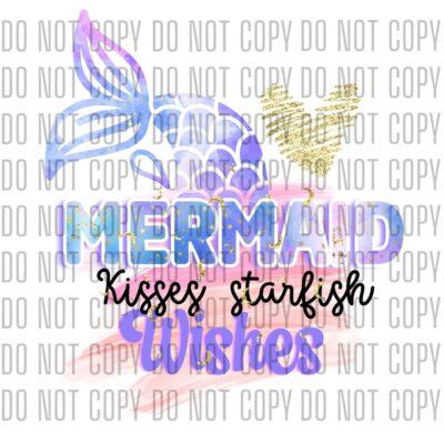 Mermaid Kisses Starfish Wishes DTF design