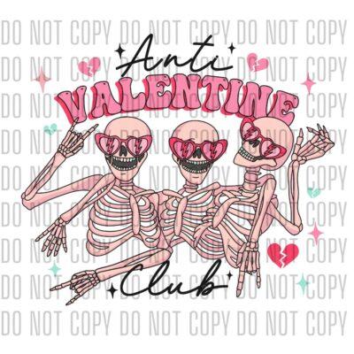 Anti-Valentine Club - Skeleton Design DTF
