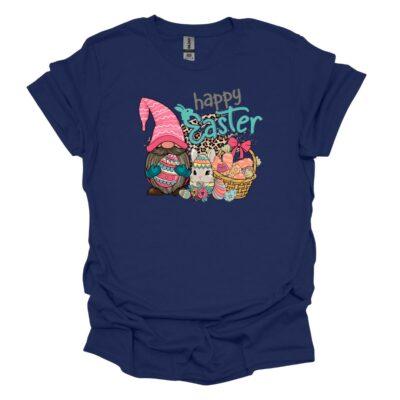 Happy Easter gnome navy tee