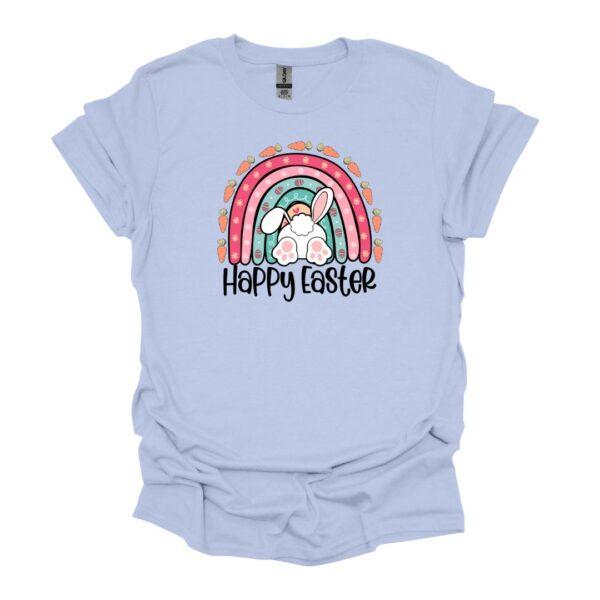 Happy Easter Carrot Rainbow - light blue tee