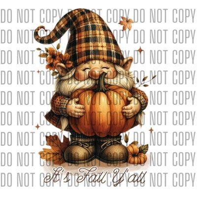 'It's Fall Y'all' Gnome