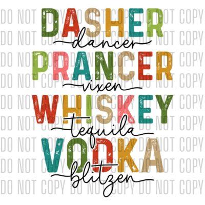 Dasher Dancer Prancer... Vodka Blitzen