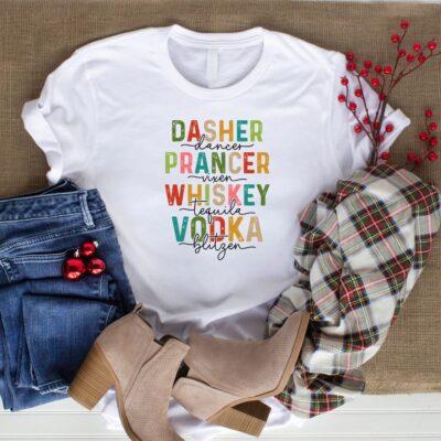 Dasher Dancer... Vodka Blitzen Christmas tee