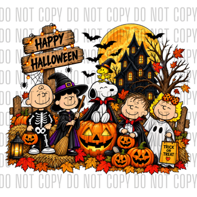 Peanuts Halloween DTF design