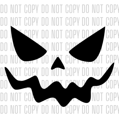 Jack o lantern face DTF Design