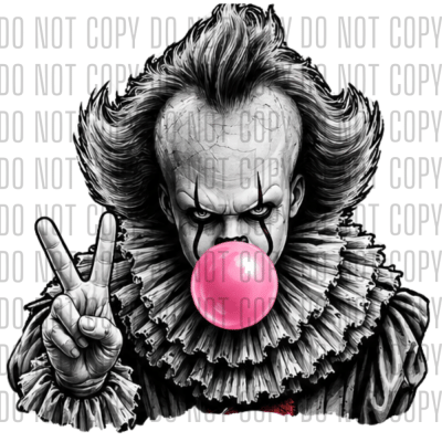 Villain Horror Movie Pennywise Gum DTF Design