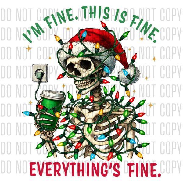 I'm Fine Skeleton Design